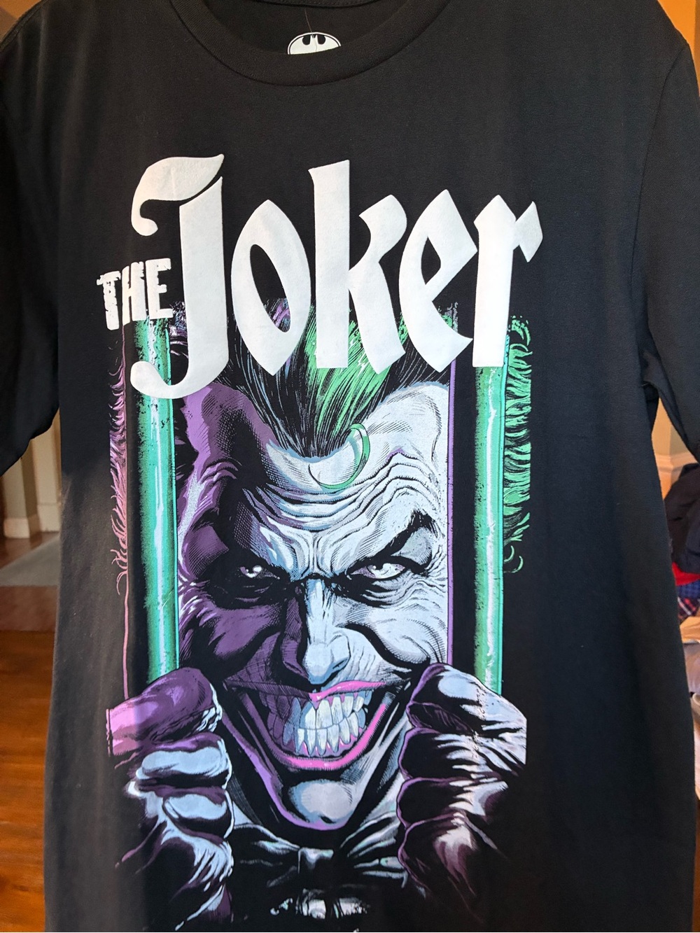 Batman The Joker Graphic Tee - Black with Purple & Green Print